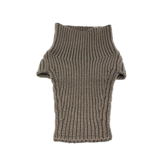 100% Authentic NWoT PRADA Turtleneck Neck Gaiter Green Virgin Wool Dickey $695 - Picture 1 of 3